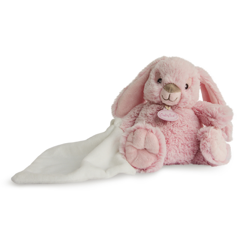 Guimauve lapin mouchoir rose 